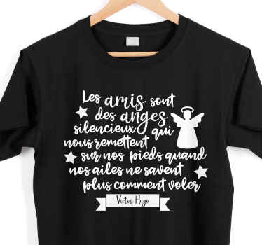 Tee shirt victor hugo citation forte amitié - TenStickers