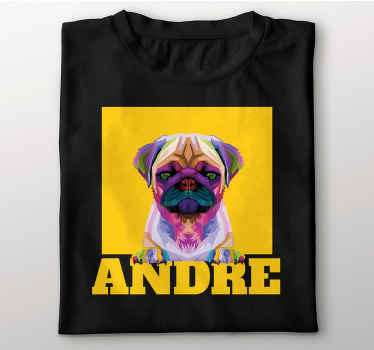 T-shirts portrait de chien personnalisé et coloré - TenStickers
