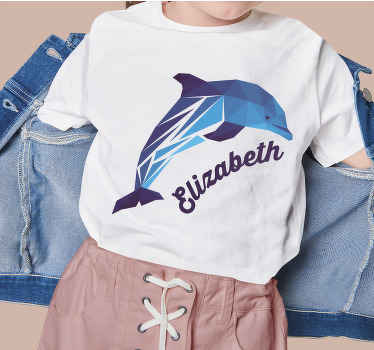 Majice z imenom geometri živali delfin - TenStickers