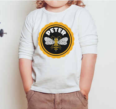 Camisetas con nombre Abejita de animales geométricos - TenVinilo