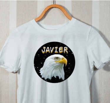 Geometriska-djur örn t-shirts med namn - Tenstickers