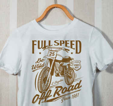 Full Speed Vintage Motorcycle custom t-shirt - TenStickers