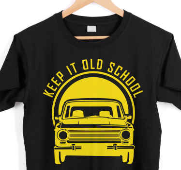 'Old School' yellow custom t-shirt - TenStickers