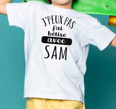 Je ne peux pas, je suis stupide avec des t-shirts avec un nom - TenStickers