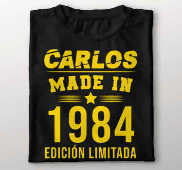Camiseta personalizable edición limitada con antigüedad. - TenVinilo