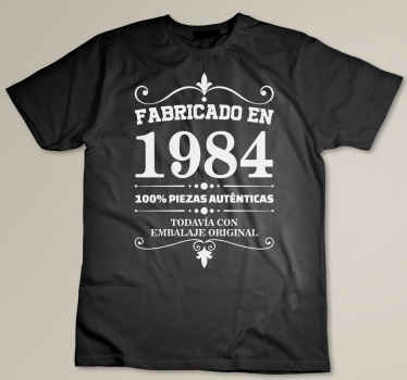 Camiseta personalizable edad con cita 100% autentica - TenVinilo