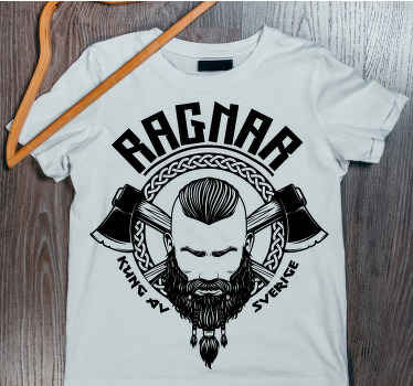 Ragnar lodbrok personliga t-shirts med namn - Tenstickers