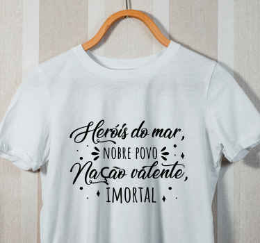 T-shirt personalizada frases do hino de portugal - TenStickers