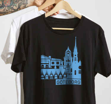 Skyline göteborg anpassad t-shirt - Tenstickers