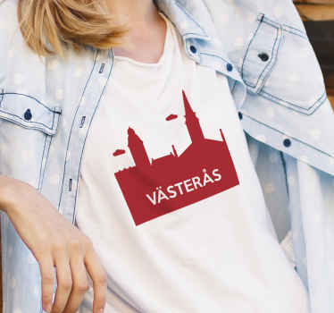 Skyline "västerås" anpassad t-shirt - Tenstickers
