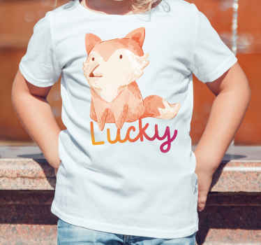 T-shirt enfant renard avec nom - TenStickers