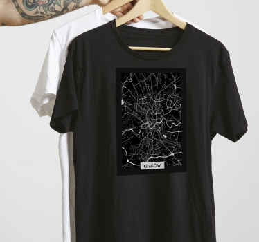 Koszulka Mapa topograficzna krakowa - TenStickers