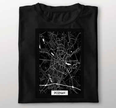 Koszulka Mapa topograficzna poznania - TenStickers