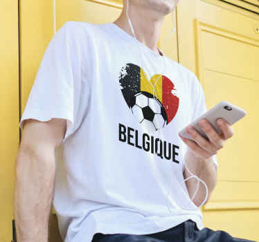 T-shirt ballon foot belgique - TenStickers