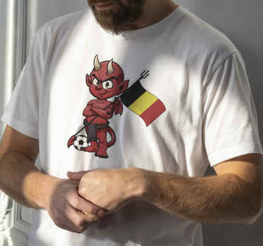 T-shirt diable rouge foot - TenStickers