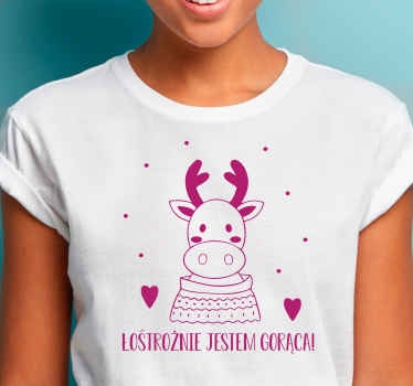 Koszulka "Łośtrożnie jestem gorąca" - TenStickers