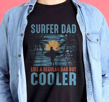 T-shirt fête des pères surfer dad - TenStickers