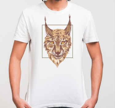 T-shirt de cabeça personalizada de lince ibérico - TenStickers