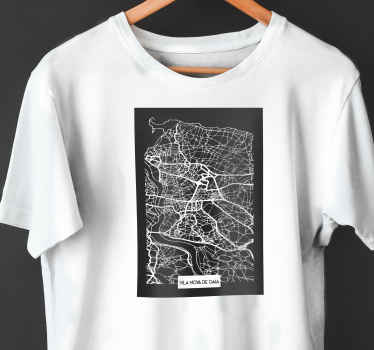 t-shirt mapa topográfico vila nova de gaia - TenStickers