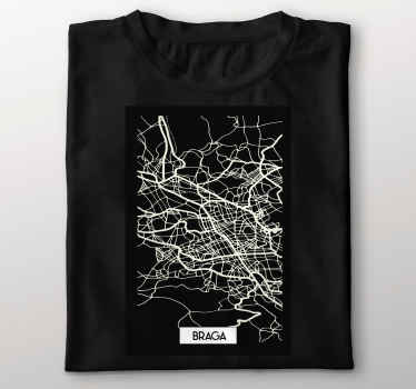 t-shirt personalizada mapa topográfico braga - TenStickers