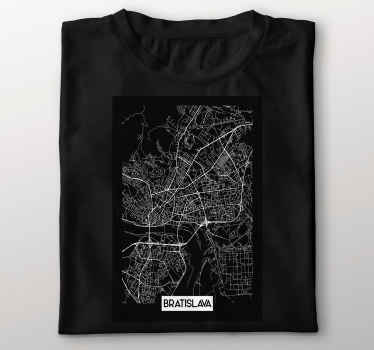 Tričko s mapou Bratislavy - Tenstickers