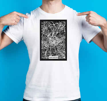 Manchester topographic map custom t-shirt - TenStickers