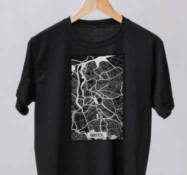Bristol Topographic Map custom t-shirt - TenStickers