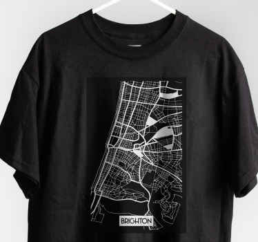 Brighton Topographic Map custom t-shirt - TenStickers