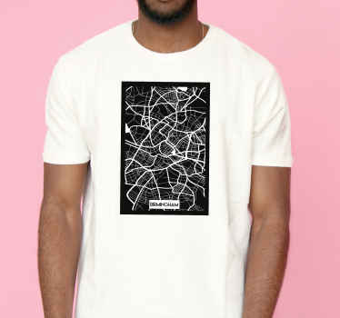 Birmingham Topographic Map custom t-shirt - TenStickers