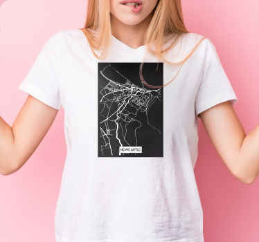Newcastle Topographic Map custom t-shirt - TenStickers