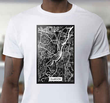 Glasgow Topographic Map custom t-shirt - TenStickers
