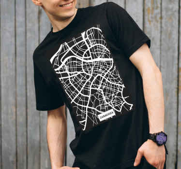 Camiseta con mapa topográfico de Zaragoza - TenVinilo