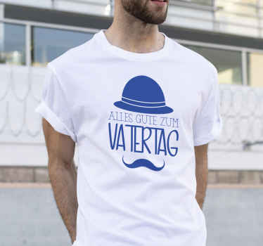 Lustiges Shirt mit Schnurrbart und Hut - TenStickers