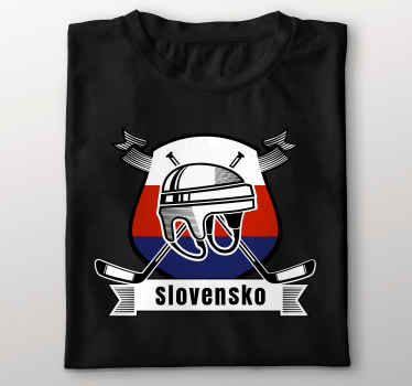 Slovenské hokejové tričko s prilbou - Tenstickers
