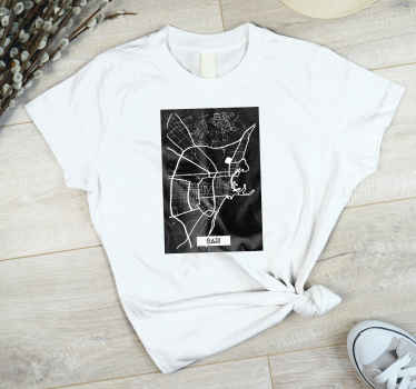 maglietta donna Bari carta topografica - TenStickers