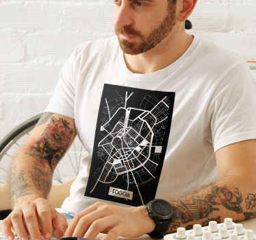 Foggia Carta Topografica t-shirt - TenStickers