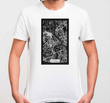 T-shirt Rotterdam topografische kaart - TenStickers