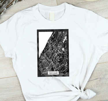 Den Haag kaart topografische T-shirt - TenStickers