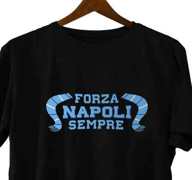 maglietta nera forza Napoli sempre - TenStickers