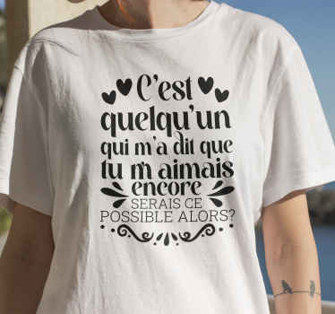 T-shirt paroles c'est quelqu'un qui m'a dit - TenStickers