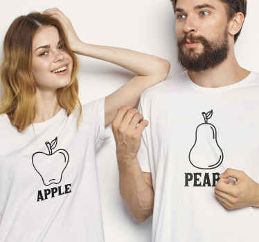 Apple and Pears couple t shirts - TenStickers