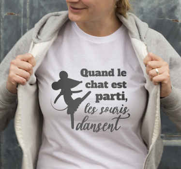 T-shirt proverbe les souris - TenStickers