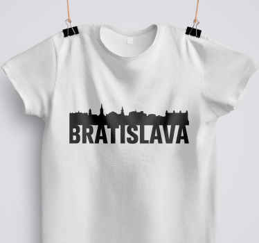 Tričko silueta Bratislavy - Tenstickers