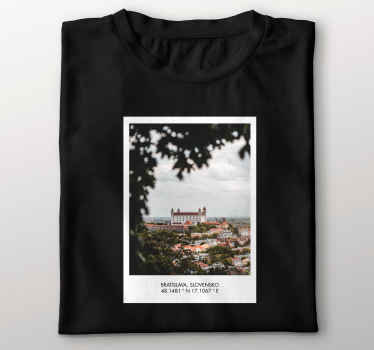 Tričko Bratislva a súradnice - Tenstickers