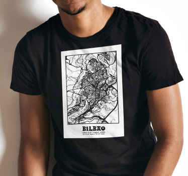 Camiseta con el mapa topográfico de Bilbao - TenVinilo