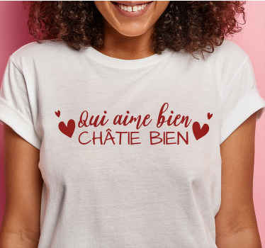 T-shirt expression française Qui aime bien - TenStickers