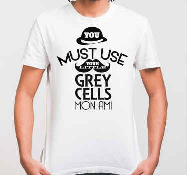 T-shirt citation Hercule Poirot - TenStickers