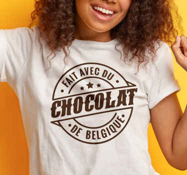 T-shirt Fait avec du chocolat belge - TenStickers