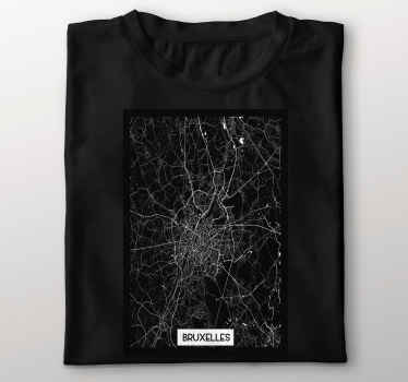 T-shirt Carte Topographique Bruxelles - TenStickers
