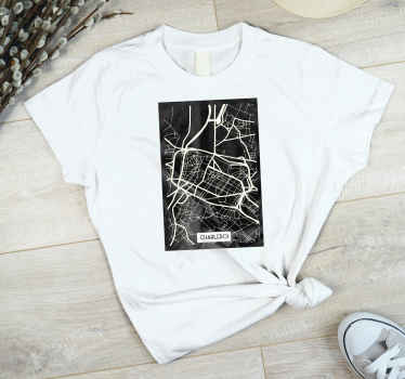 T-shirt Carte Topographique Charleroi - TenStickers